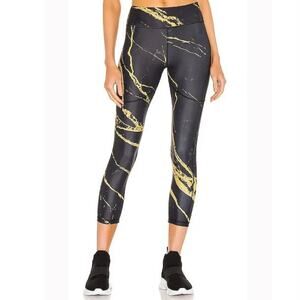 Nubyen Self Content Black Marble Leggings Revolve Activewear Gym Yoga Size M